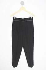 calça de tecido riachuelo feminina preta com cinto