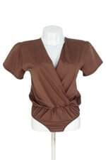 body feminino marrom