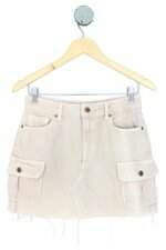 saia Zara feminina bege