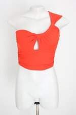 blusa garage feminina laranja com franzido