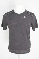 blusa esportiva nike feminina cinza com barra mullet e silk