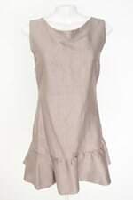 vestido talie nk feminino bege com forro