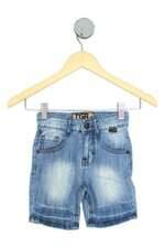 bermuda jeans Tigor T Tigre kids azul com bordado
