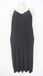 vestido Blue Steel feminino preto com forro e plissado