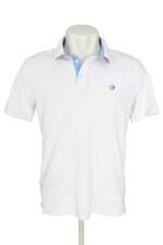 camisa polo olho d'água masculina branca