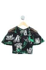 blusa Fórum feminina preta com recortes