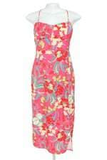 vestido Zara feminino floral com fenda