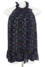 blusa Animale feminina estampada com aplique e babado