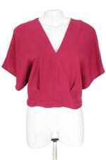 blusa de alfaiataria Amaro bordô com pregas