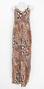 vestido aishty feminino estampado com fenda