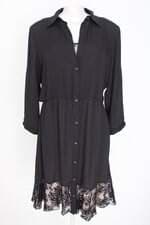 vestido dta feminino preto com forro e renda