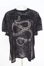 blusa John John feminina preta com silk
