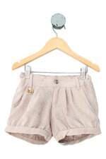 shorts kids bege com pregas