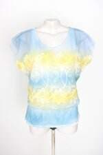 blusa jus dorange feminina colorida com forro e renda