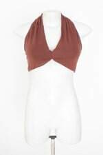 top cropped luiza botto feminino marrom