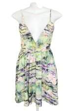 vestido Lança Perfume feminino estampado com sobreposição
