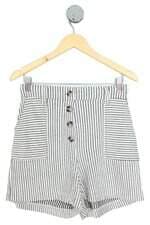 shorts Zinzane feminino LISTRADO com aplique