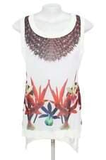blusa espaço fashion feminina off white com barra mullet