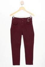 calça de sarja feminina vinho