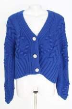 cardigan Zara feminino azul
