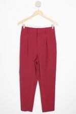 calça de tecido zara feminina vermelha