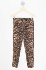 calça de sarja zara feminina estampada 