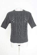 blusa de tricô Zara feminina cinza