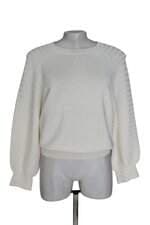 blusa em tricô Shoulder feminina off white