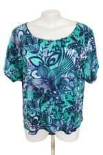 blusa Shoulder feminina estampada 