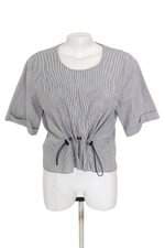 blusa Nati vozza  feminina listrada com aplique