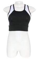 top esportivo feminino preto com recortes