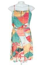 vestido lunender feminino estampado com meio forro