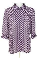 camisa aigrette feminina estampada com transparência