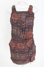 saída de praia Liquido feminina estampada com sobreposição