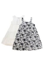 vestido Renner kids estampado com sobreposição