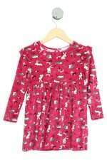 vestido Riachuelo kids rosa estampado