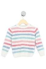 suéter de tricô Renner kids com listras coloridas 