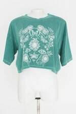 blusa you com feminina verde com silk