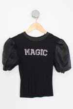 blusa feminina preta com recortes