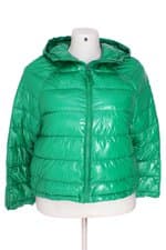 jaqueta puffer Zara feminina verde com forro