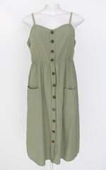 vestido feminino verde com franzido