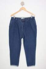 calça jeans harmon feminina azul com pregas