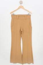 calça de tecido dondoca feminina bege