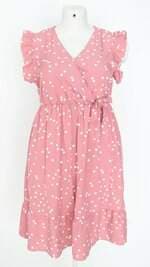 vestido pat pat feminino rosa com poás