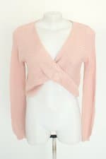 blusa de tricô Renner feminina rosa com torção