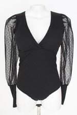 body afghan feminino preto com bojo e tule