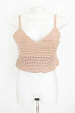 cropped tricô feminino bege