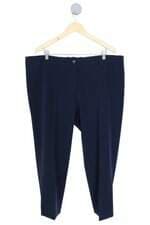 calça de tecido feminina azul