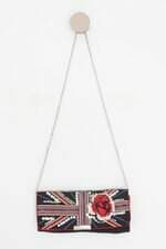 bolsa carteira Accessorize feminino azul com aplique e bordado
