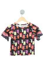 blusa alphabeto kids estampada 